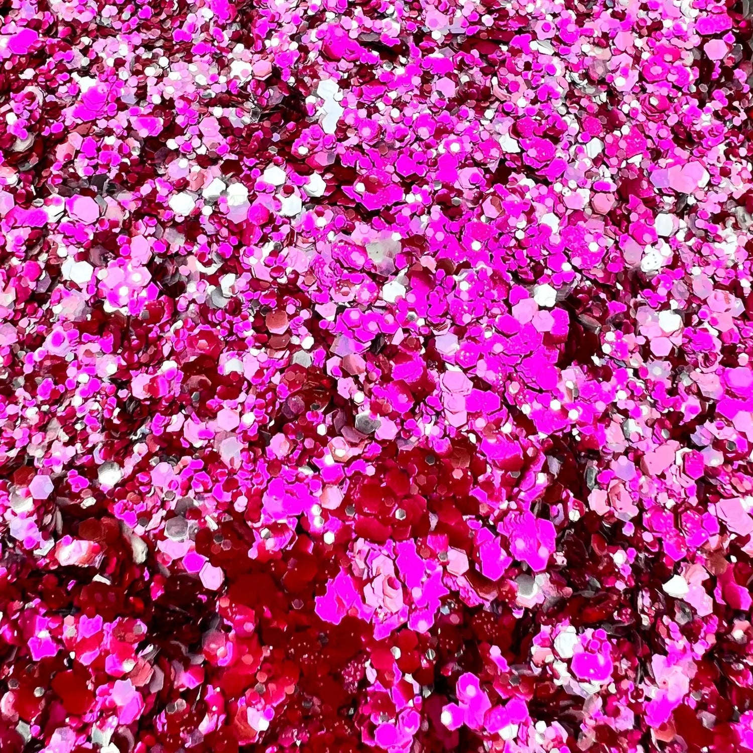 Cosmo blend of pink and iridescent eco friendly cosmetic glitters