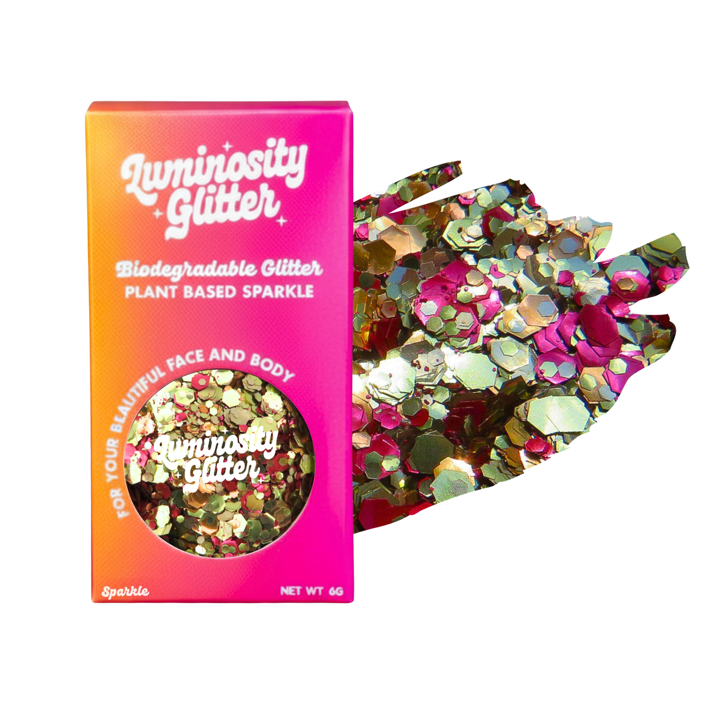 Autumn leaves blend of gold, orange and red glitter