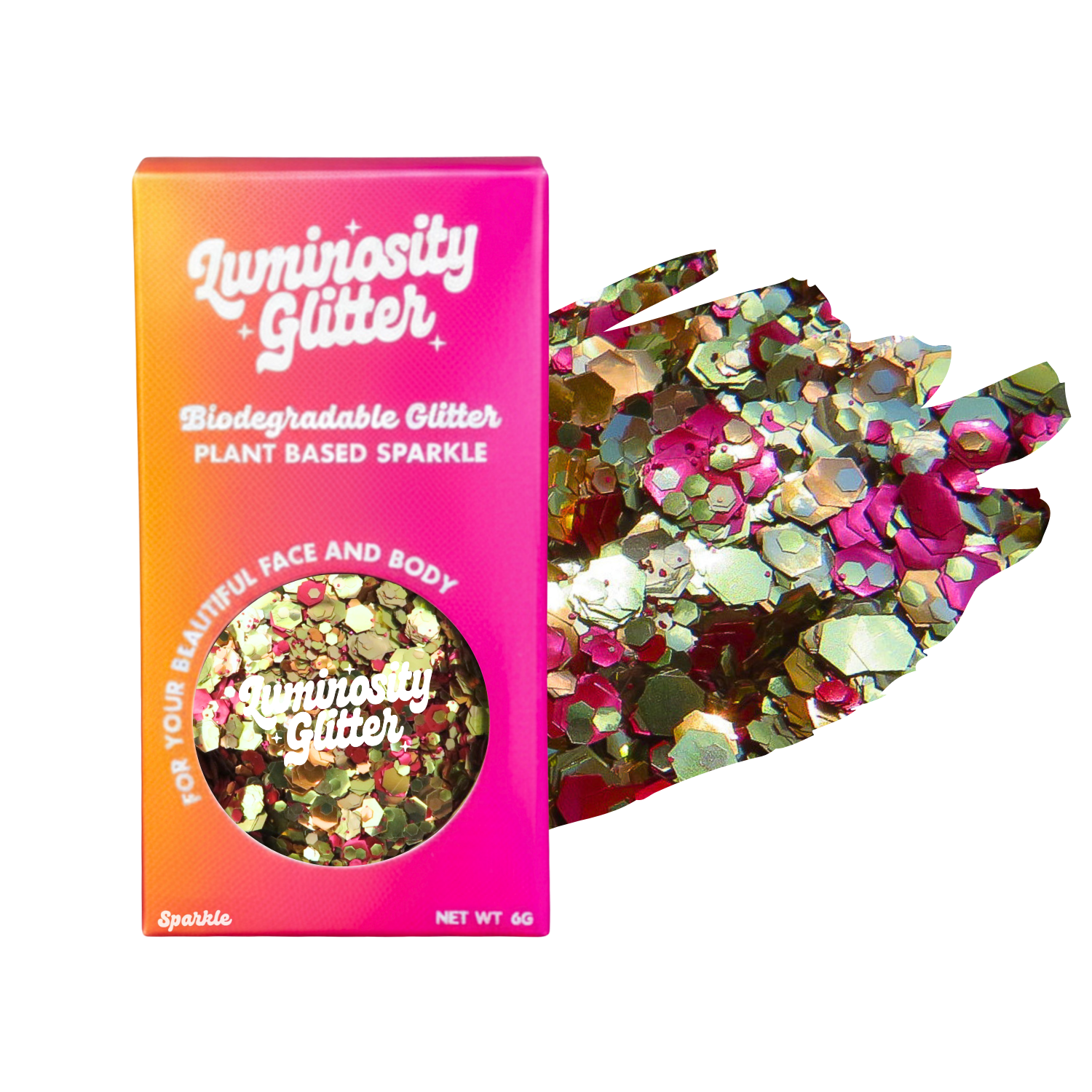 Autumn leaves blend of gold, orange and red glitter