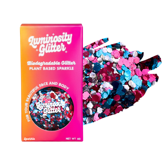 Britannia bling blend of silver, red and blue eco friendly glitter