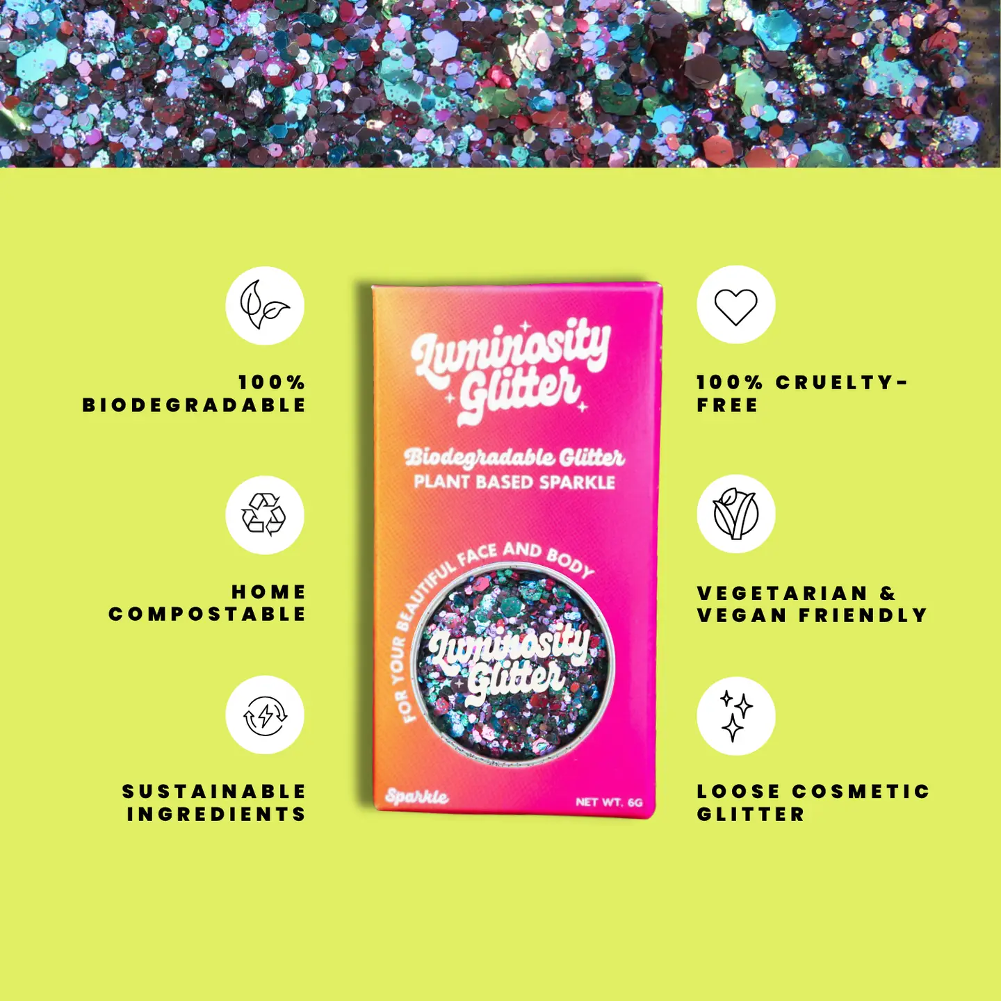 Festival glitter blend infographic