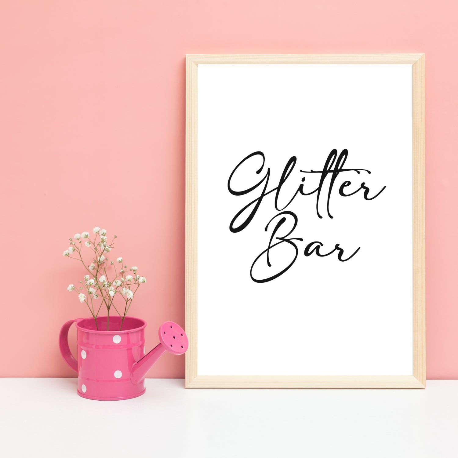 Glitter bar free printable sign