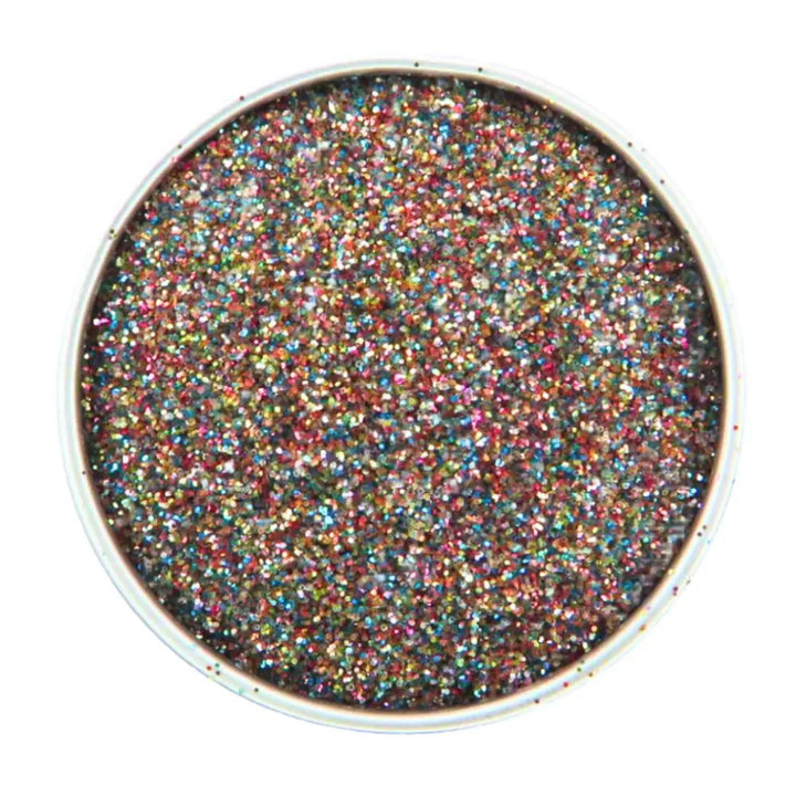 Close-up of Fairy Dust Festival Glitter Makeup, biodegradable cosmetic glitter by Luminosity Glitter