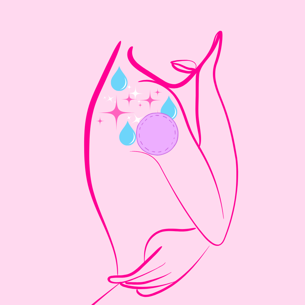 How to remove your body glitter using oil and a wipe