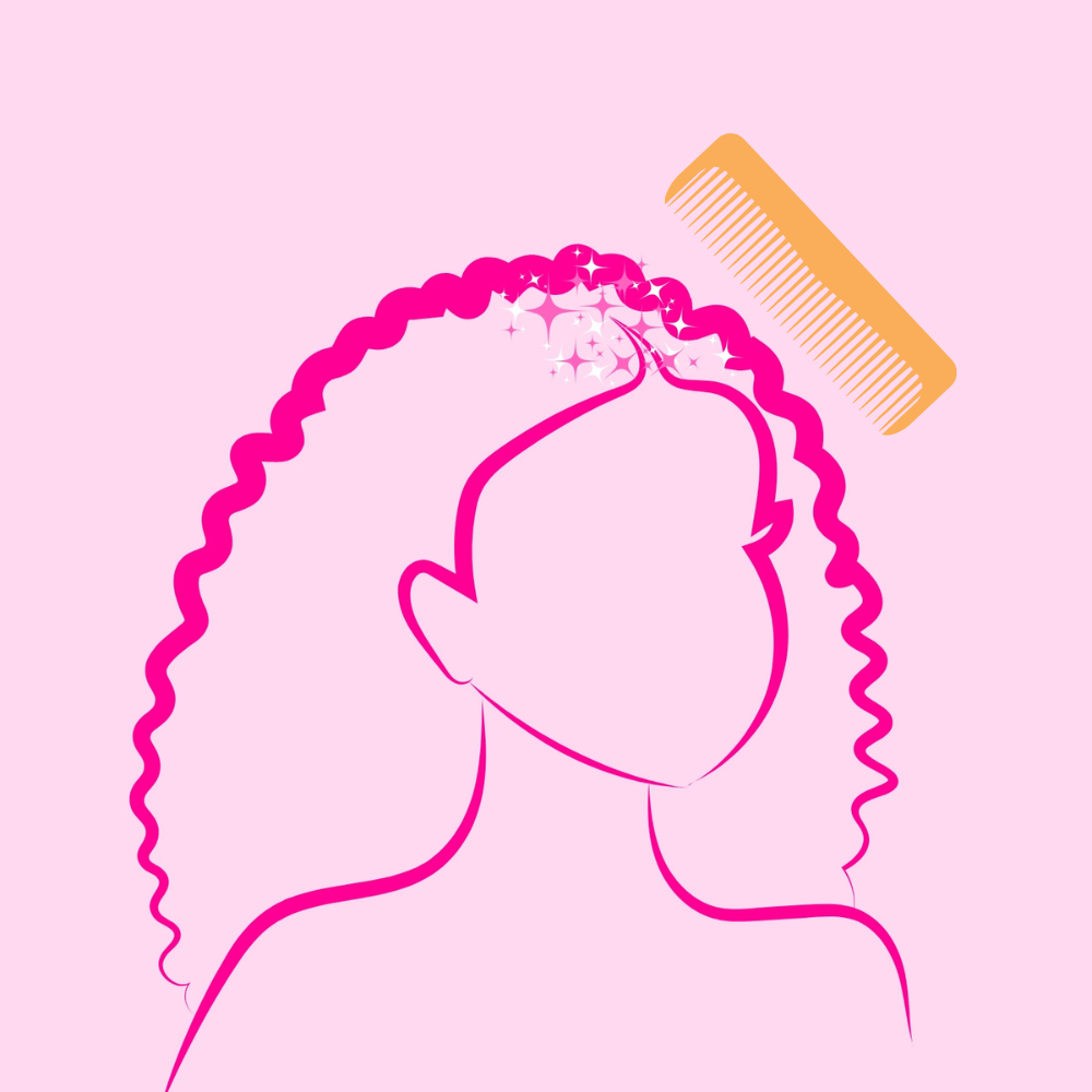 How to remove your hair glitter using a fine tooth comb