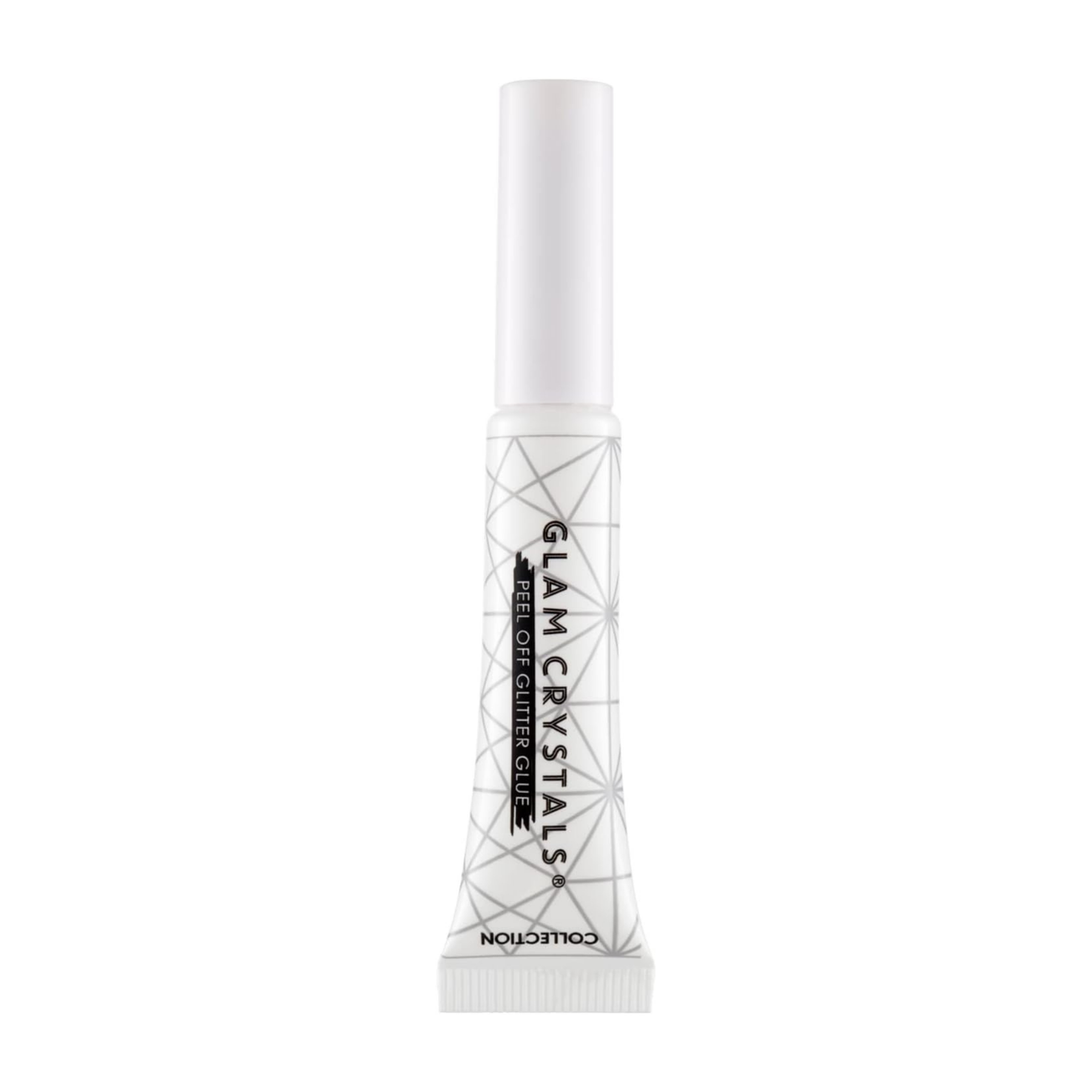 White tube of peel off glitter glue for glitter and face gem